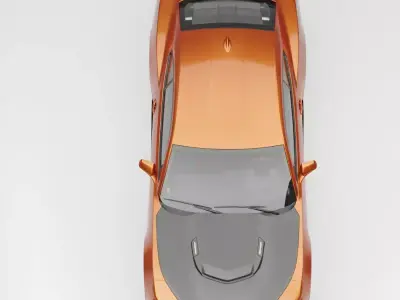 High Performance Muscle Car Low-poly 3D model