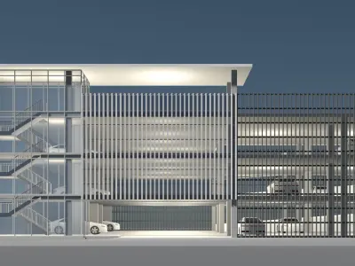 Parking garage building 25-23 3D model