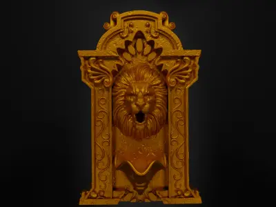 Lion Book Nook - Animal Lion Bookend - Lion Book Prop  3D print model