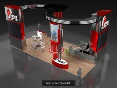 Booth Exhibition Stand G32 3D Model Collection