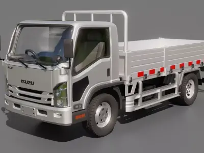 Isuzu Elf Flatbed Truck 3D model