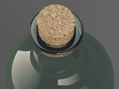 Vintage Bottle Free 3D model