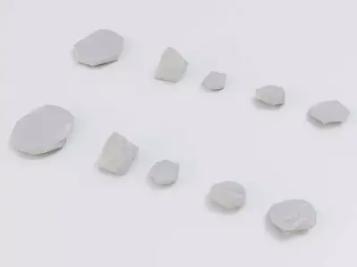 Small rocks toon 3d model   Free low-poly 3D model