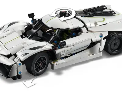 PixelBricks3D - LEGO Koenigsegg Jesko Absolut White  3D print model