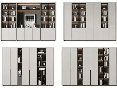 Modern Minimalist Bookcase 3D model