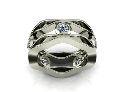 Jewelry Ring 3D print model 19