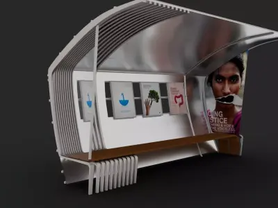 Bus Stop 3D model
