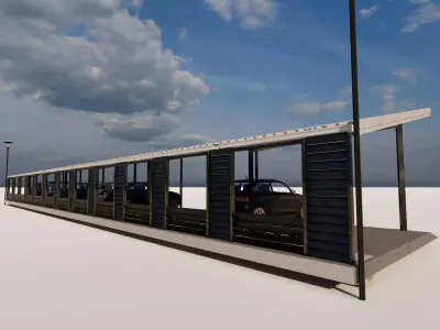 Roof Parking-Parking Lot 3D model