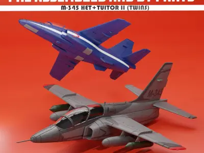 Aermachi M-345 HET TUTOR II TWINS PACK V2 3D print model