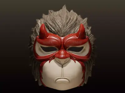Wearable Hero Simian Monkey Mask 3D print model