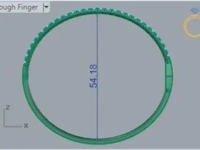 Diamond Bangle 316 3D print model