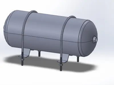 Air brake tank 3d solid works CAD model 3D model