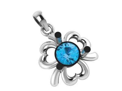 BLOOWING FLOWER PENDANT 3DPRINTABLE MODEL  3D print model