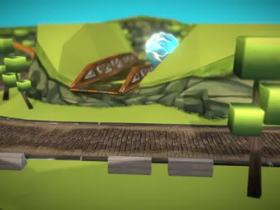 V5 Island Forest Low-poly 3D model