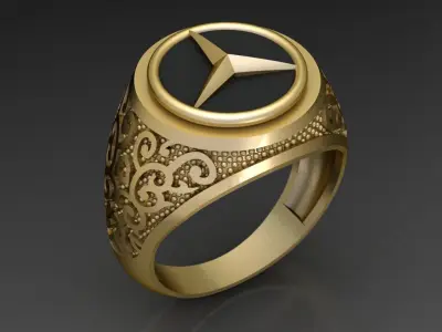 Benz  Logo Ring 3D print model
