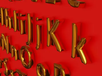 Balloons Alphabet 3D Model Free 3D model