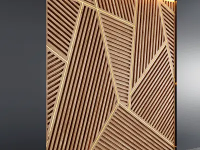 Wood panels 1 Low-poly 3D model