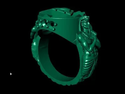 Pharaoh Theme Ring 3D print model