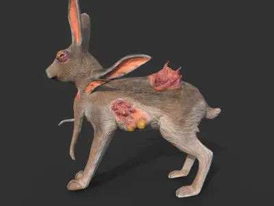 mutant rabbit Low-poly 3D model