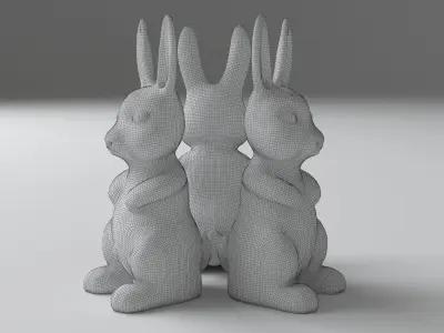 Chocolate bunny Free 3D model