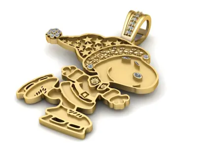 SNOOPY CARTOON PENDANT 3D PRINTABLE MODEL  3D print model