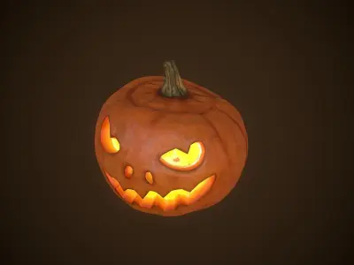 Pumpkin Halloween Low-poly 3D model