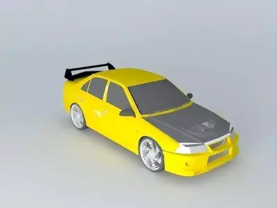 Proton Wira Evo Facelift Free 3D model