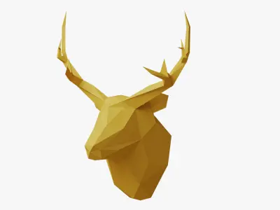 DEER PAPER HEAD 3D model