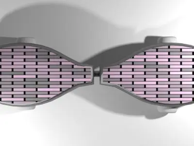 Waveboard futuristic skateboard 3D model