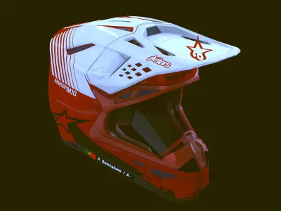Alpinestars Supertech M10 Helmet Low-poly 3D model