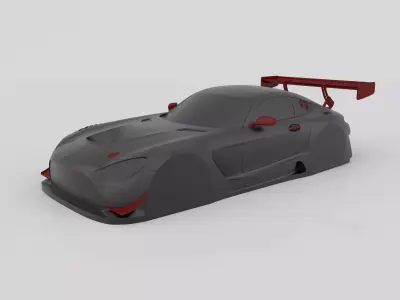 Mercedes AMG GT3 Racing  Vacuum Molding Ready to Print STL Files 3D print model
