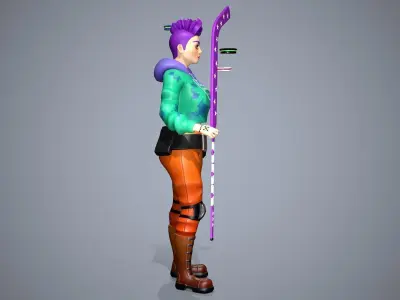 Stylized Jean Low-poly 3D model