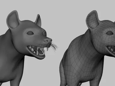 Hyena Model Low-poly 3D model