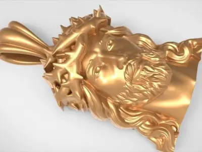 Jesus Head Pendant 3D print model purchase