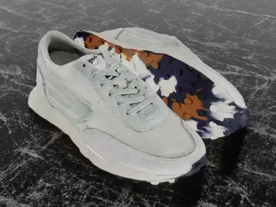 DIESEL RACER 3D SHOES - LIGHT GREEN Low-poly 3D model