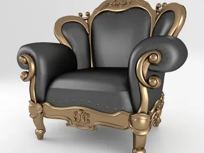 Luxury Armchair 158 3D model