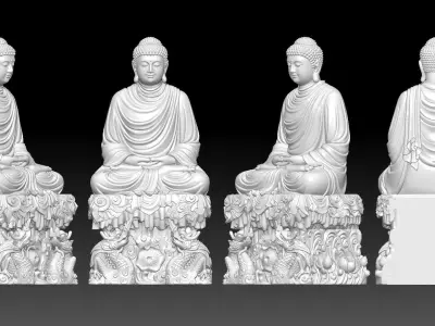 Shakyamuni Buddha 3D print model
