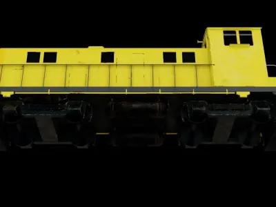Diesel locomotive 3D model Low-poly 3D model