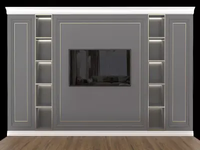 Moulding corona tv wall unit 3D model