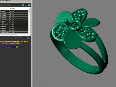 Rings for Women Womens Rings Stone Ring Ready STL 3DM Models  3D print model 18