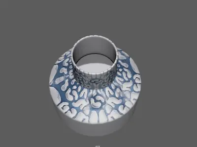 Danice White and Blue  Ceramic Vase 3D print model