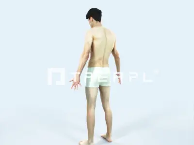 Prime I Beach Animated Rigged Sports Man Low-poly 3D model