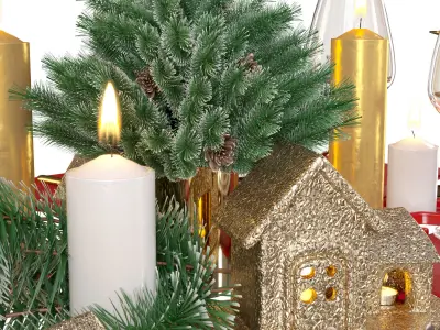 New year serving 3D model