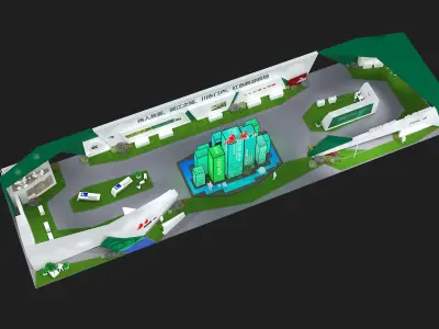 exhibition Low-poly 3D model 14