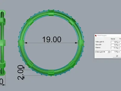 Jewelry Wedding Ring Gold 3D print model buy