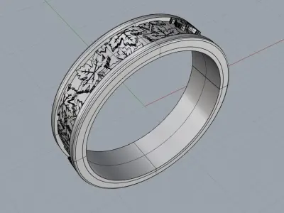 Maple ring 3D print model