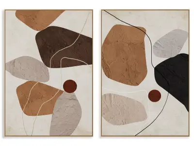 Abstract Painting Frame set 3D model 39