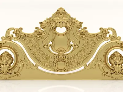 Bed Ornament Frame 10 - For CNC and Interior 3D model