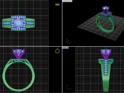Solitaire Ring 22 3D print model