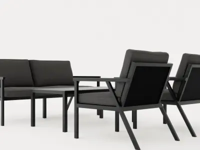 Rana sofa set Low-poly 3D model purchase